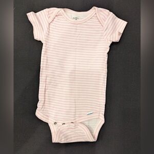 Onesies® by Gerber bodysuit pink and white stripes (12M)